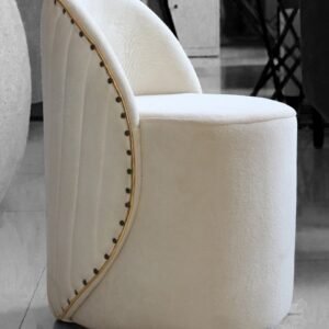 a thoughtfully designed piece that redefines versatile seating. Sitting height 18 inches Diameter: 16 Inches Fabric can be customized It's made up of high quality wood with premium fabric. Size and color can be customized as per your requirement